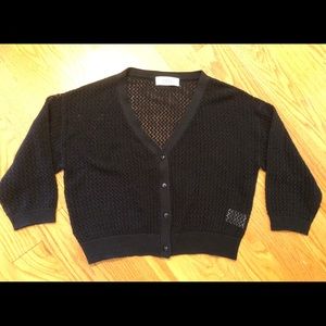 Lowrys Farm 3/4 Sleeve Crop Cardigan Size M